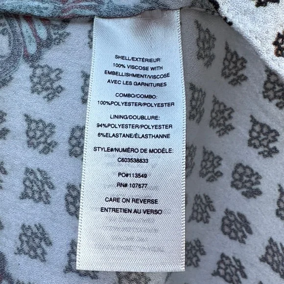 🩷 Alice + Olivia; Beautiful, Unique Design, 3/4 Length Sleeve Short Dress, Sz. L - Picture 8 of 11